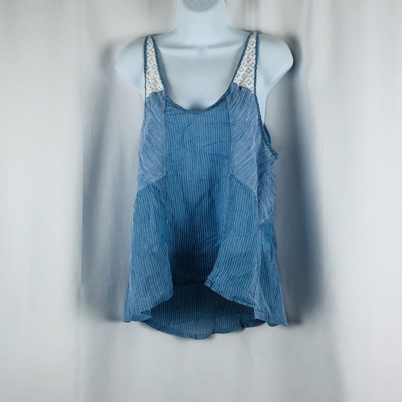 Hollister Tops - Hollister striped lace straps tank top M